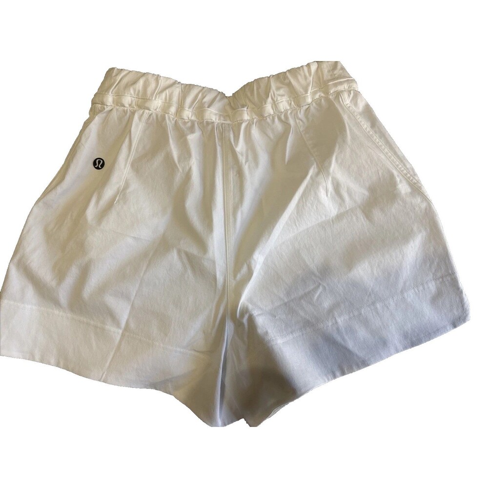 Lululemon Cinchable Tie Waste High Rise Woven Shorts 3.5” NWOT, S, White LW7CPGS